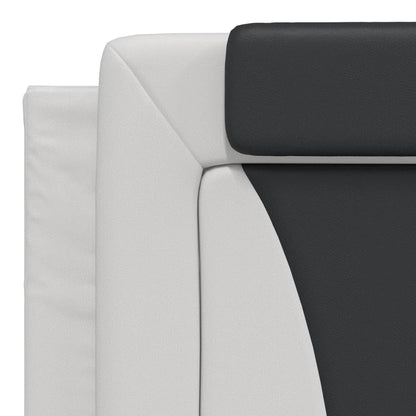 Giroletto Viana con LED senza Materasso Bianco e Nero 180x200 cm - homemem39