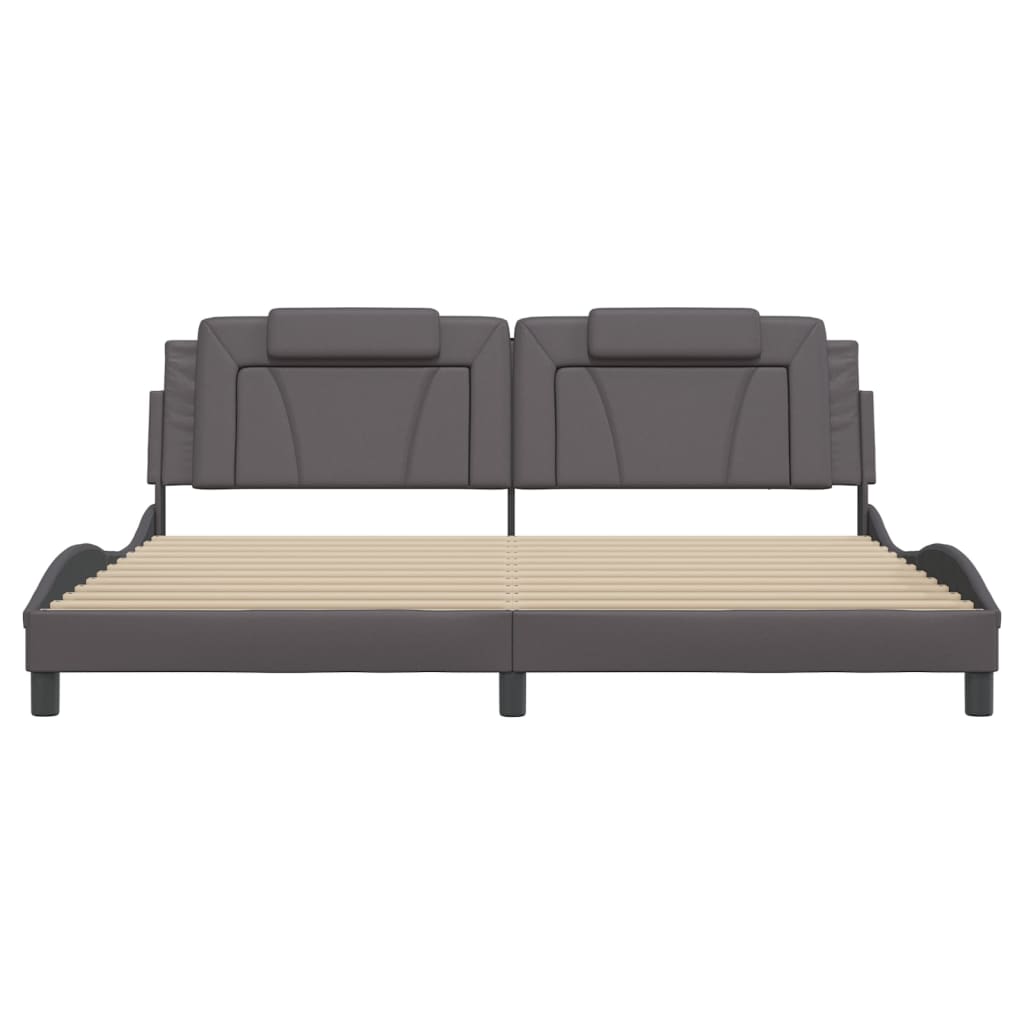 Giroletto Viana con LED senza Materasso Grigio 200x200 cm - homemem39