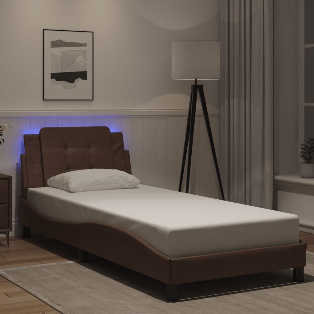 Giroletto con LED senza Materasso Zadar Marrone 80x200 cm | homemem39