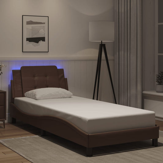 Giroletto con LED senza Materasso Zadar Marrone 80x200 cm | homemem39