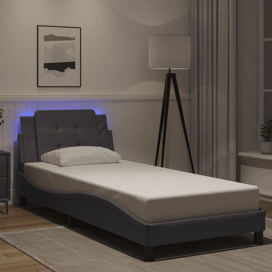 Giroletto con LED senza Materasso Zadar Grigio 80x200 cm