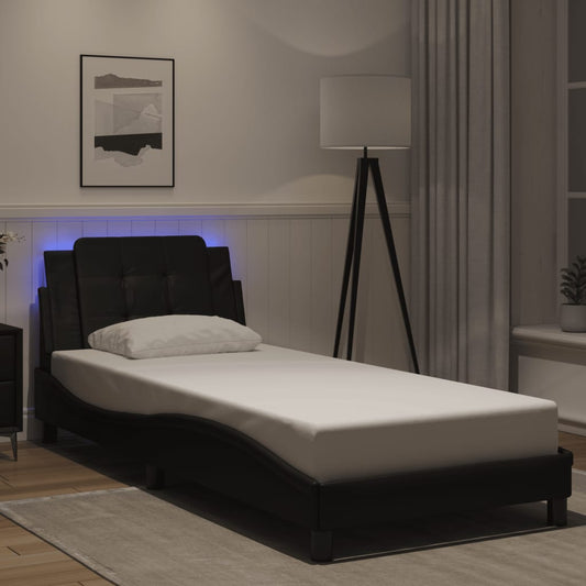 Giroletto con LED senza Materasso Zadar Nero 90x190 cm