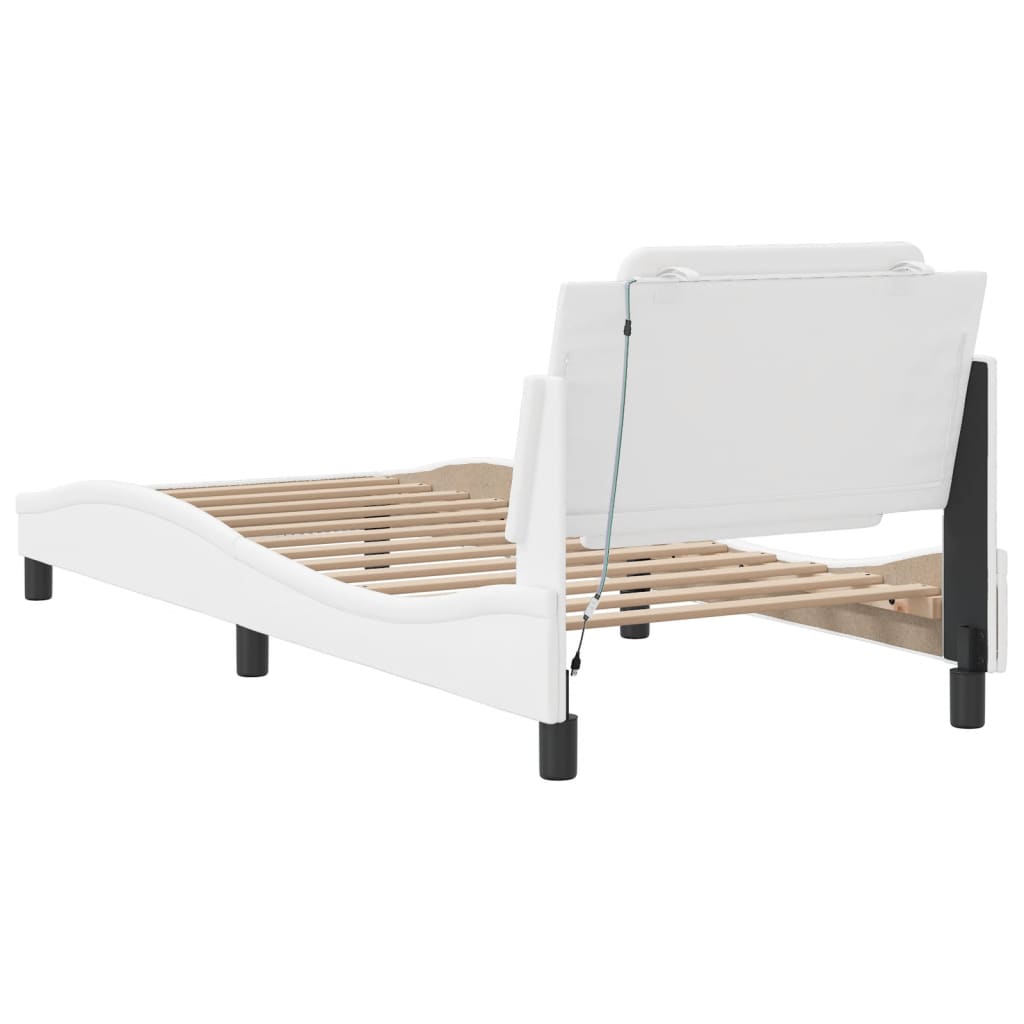 Giroletto con LED senza Materasso Zadar Bianco 90x190 cm | homemem39