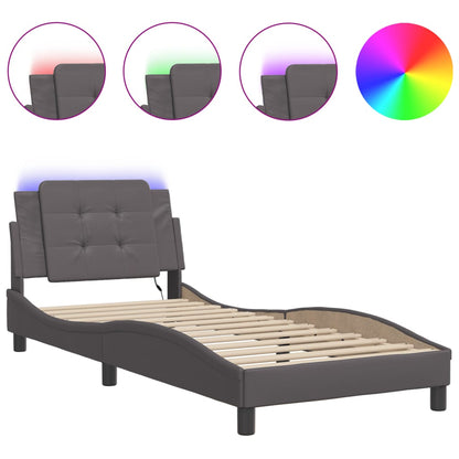 Giroletto con LED senza Materasso Zadar Grigio 90x190 cm | homemem39