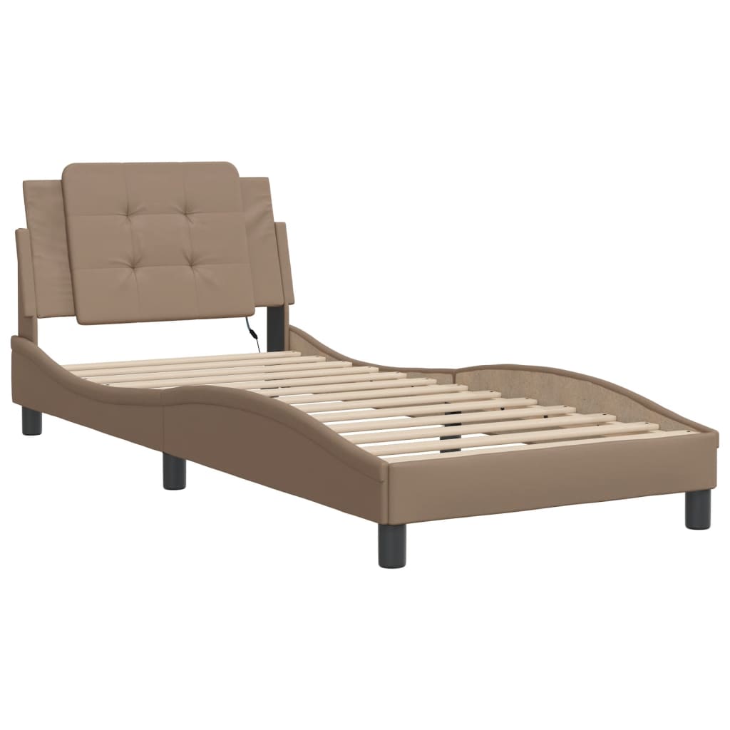 Giroletto con LED senza Materasso Zadar Cappuccino 90x200 cm | homemem39