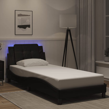 Giroletto con LED senza Materasso Zadar Nero 100x200 cm