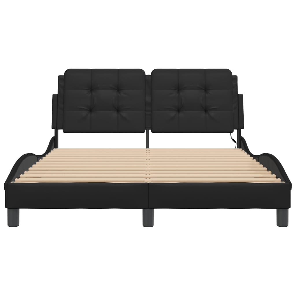 Giroletto con LED senza Materasso Zadar Nero 120x200 cm | homemem39