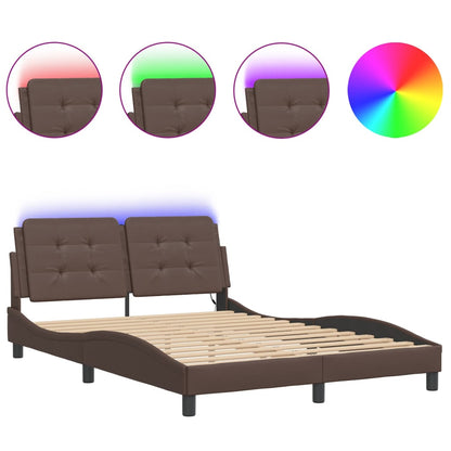 Giroletto con LED senza Materasso Zadar Marrone 120x200 cm | homemem39