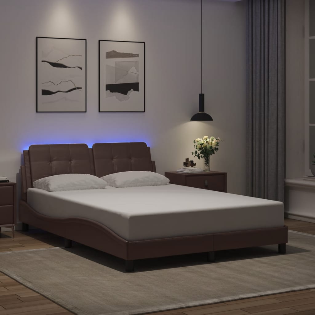 Giroletto con LED senza Materasso Zadar Marrone 120x200 cm | homemem39