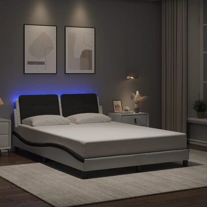 Giroletto con LED senza Materasso Zadar Bianco e Nero 120x200cm