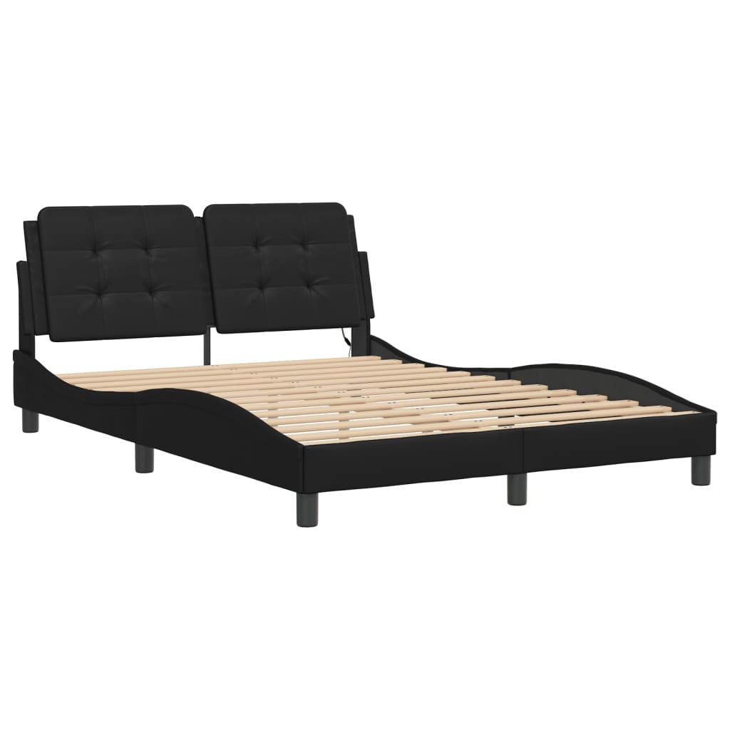 Giroletto con LED senza Materasso Zadar Nero 140x190 cm | homemem39