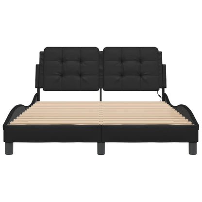 Giroletto con LED senza Materasso Zadar Nero 140x190 cm | homemem39