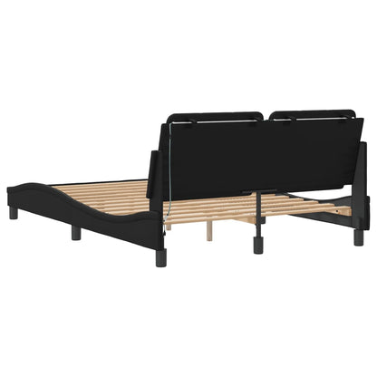 Giroletto con LED senza Materasso Zadar Nero 140x190 cm | homemem39