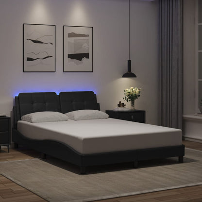 Giroletto con LED senza Materasso Zadar Nero 140x190 cm | homemem39