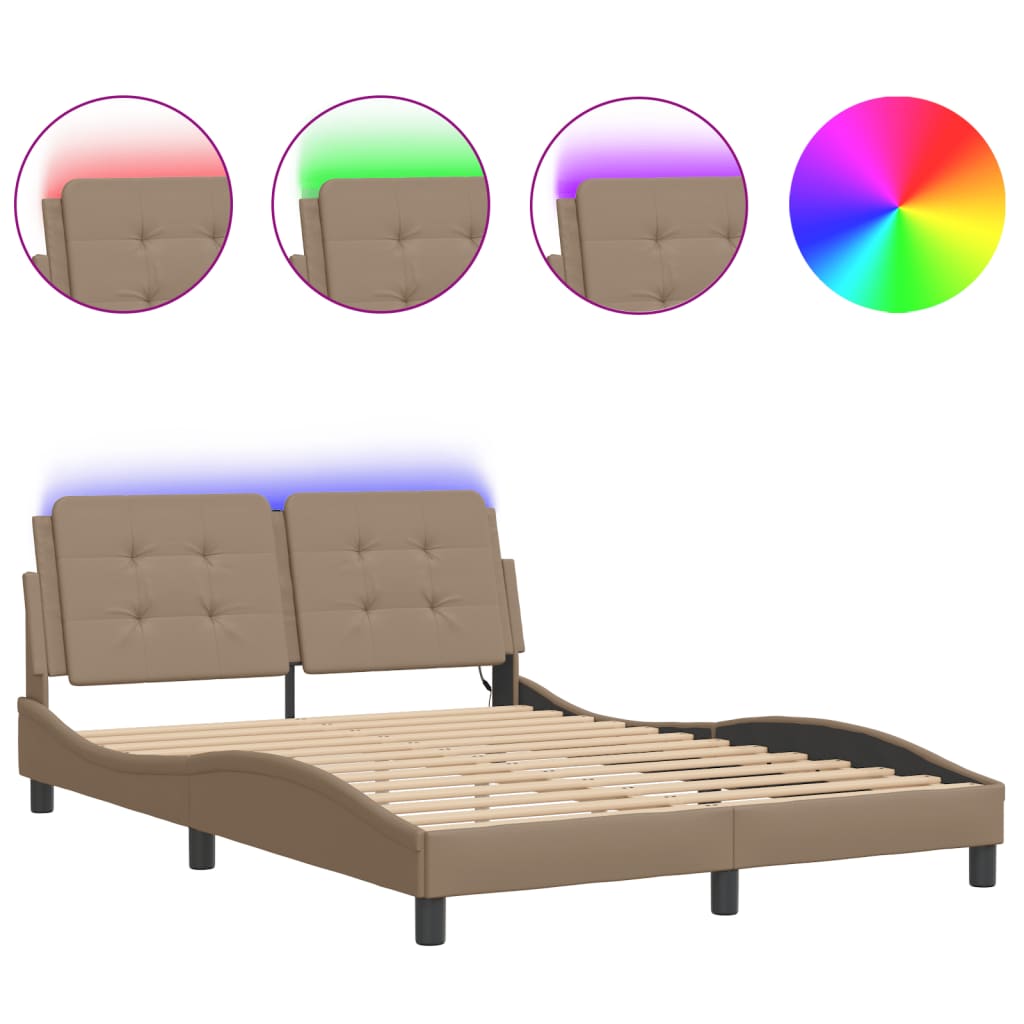 Giroletto con LED senza Materasso Zadar Cappuccino 140x190 cm | homemem39