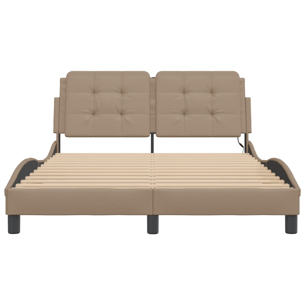 Giroletto con LED senza Materasso Zadar Cappuccino 140x190 cm | homemem39