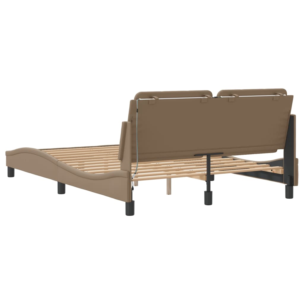 Giroletto con LED senza Materasso Zadar Cappuccino 140x190 cm | homemem39