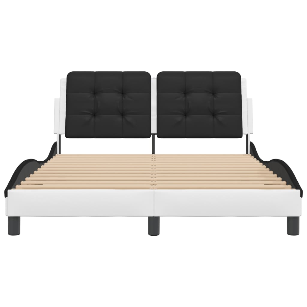 Giroletto con LED senza Materasso Zadar Bianco e Nero 140x190cm