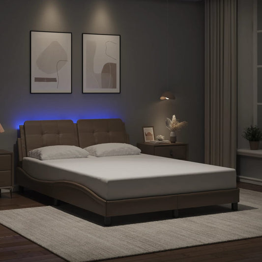 Giroletto con LED senza Materasso Zadar Cappuccino 140x200 cm