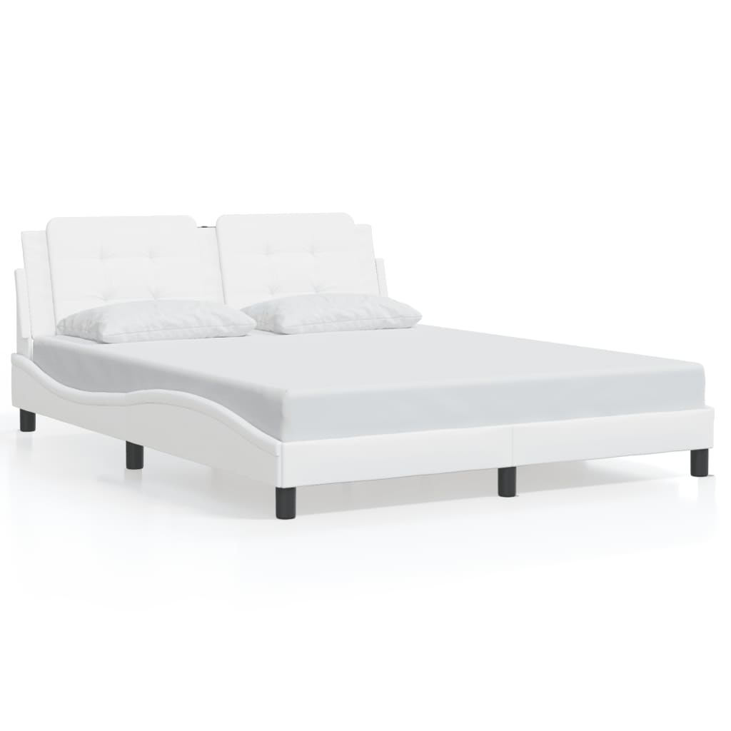 Giroletto con LED senza Materasso Zadar Bianco 160x200 cm | homemem39
