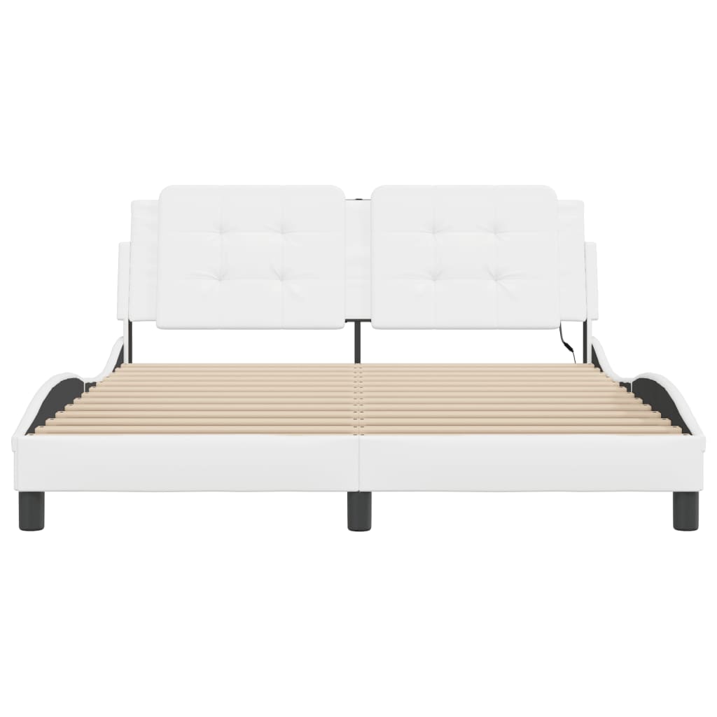 Giroletto con LED senza Materasso Zadar Bianco 160x200 cm | homemem39