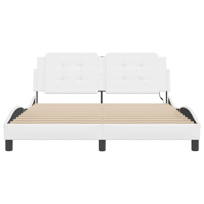 Giroletto con LED senza Materasso Zadar Bianco 160x200 cm | homemem39