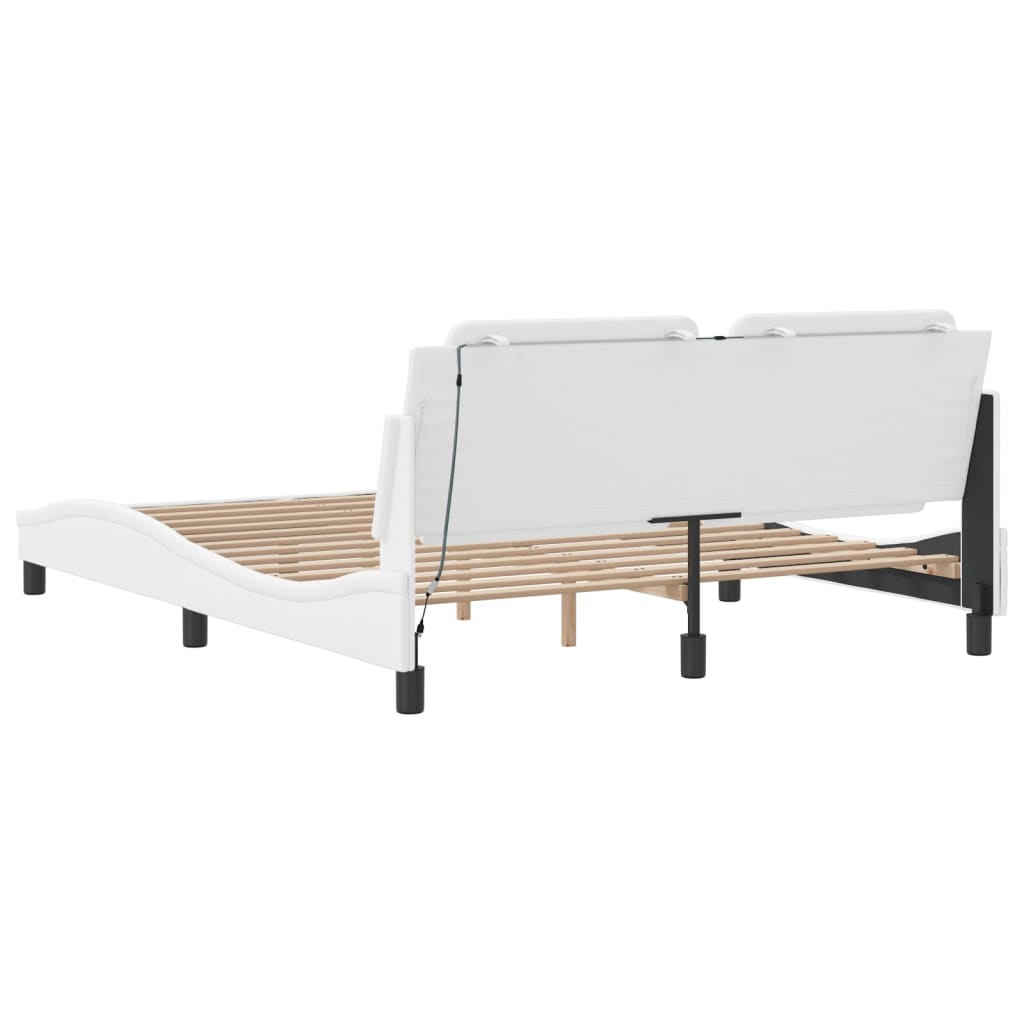 Giroletto con LED senza Materasso Zadar Bianco 160x200 cm | homemem39