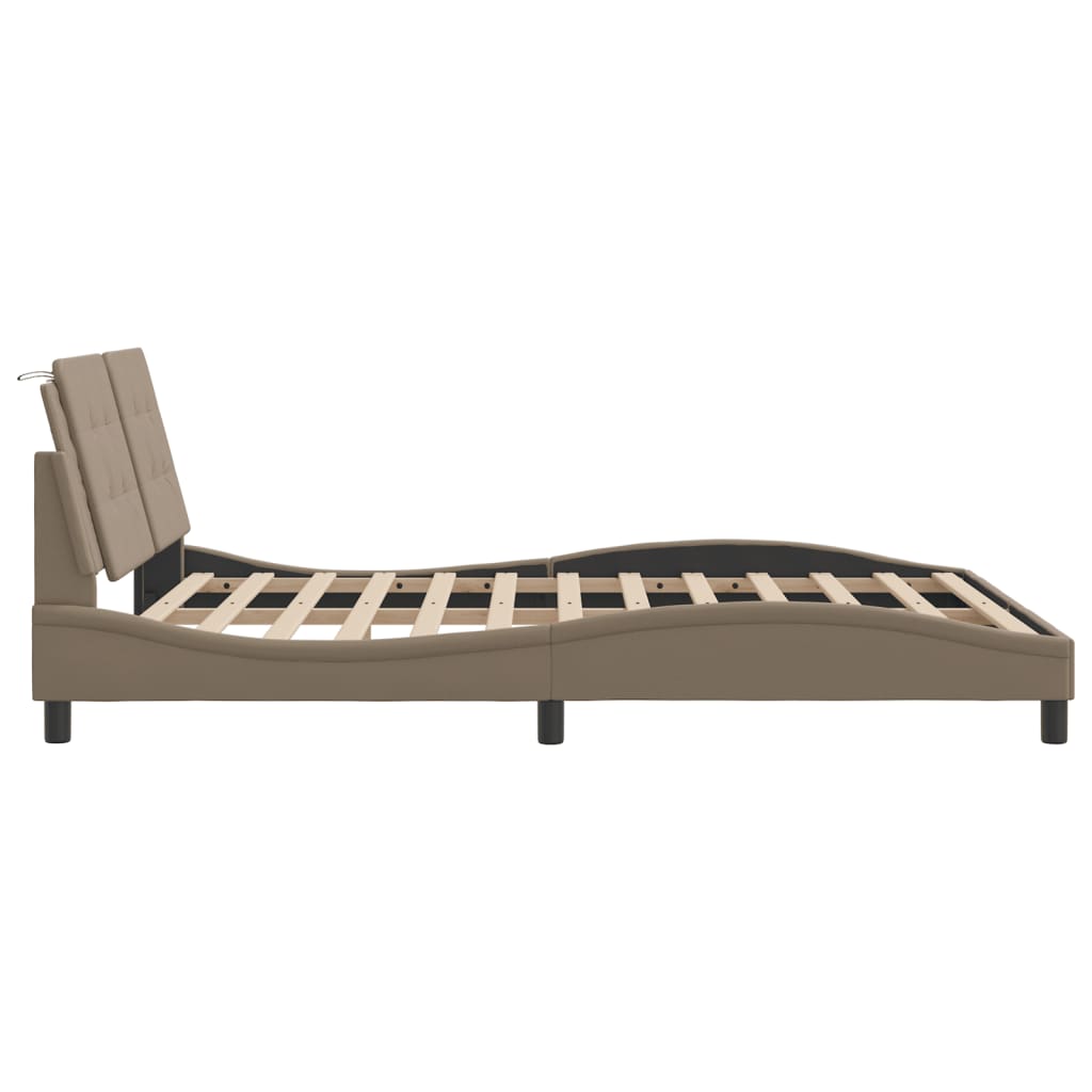 Giroletto con LED senza Materasso Zadar Cappuccino 160x200 cm - homemem39