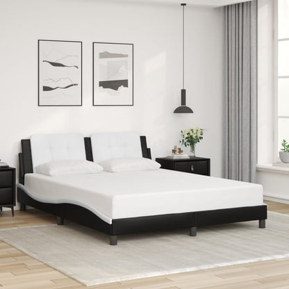 Giroletto con LED senza Materasso Zadar Nero e Bianco 160x200cm