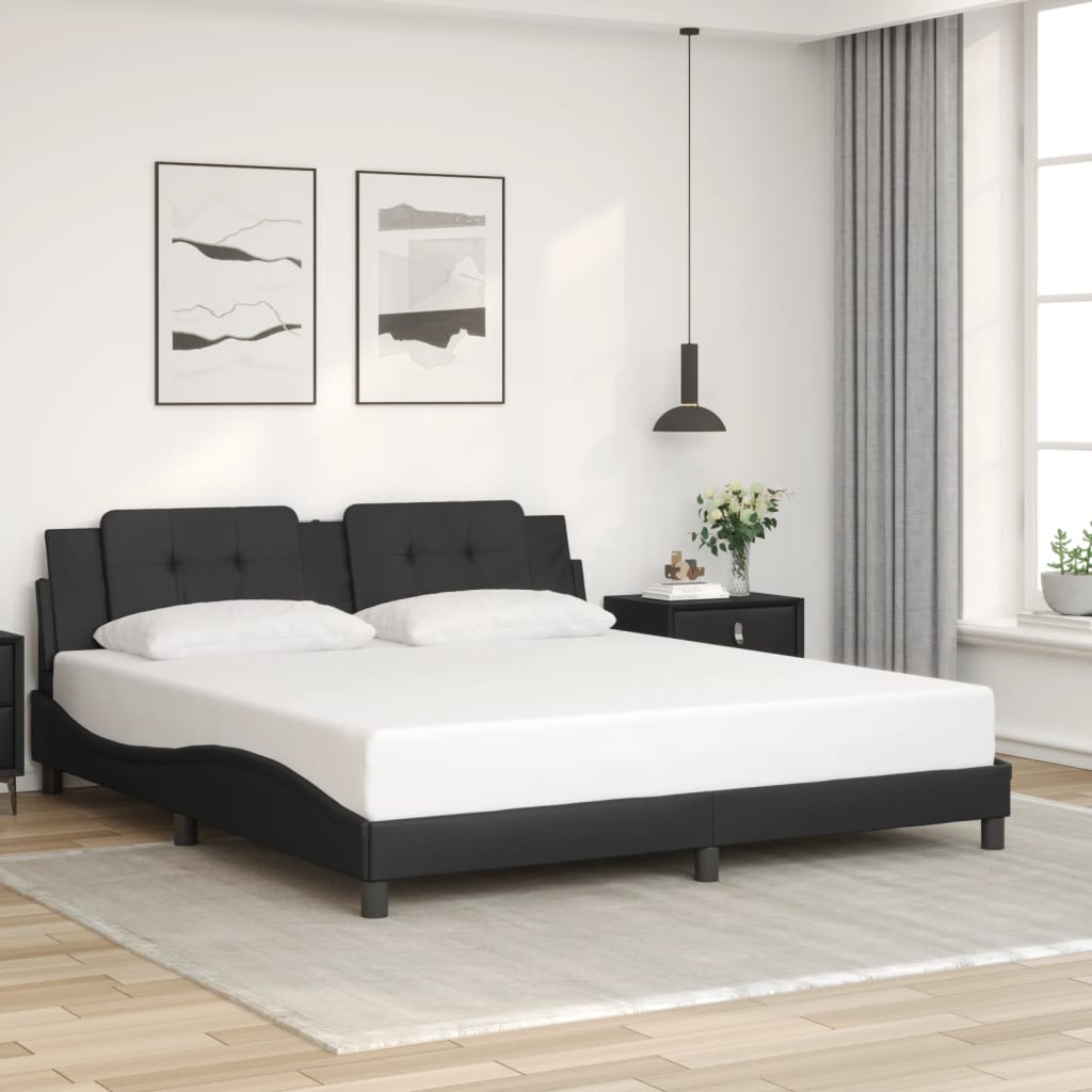 Giroletto con LED senza Materasso Zadar Nero 180x200 cm | homemem39