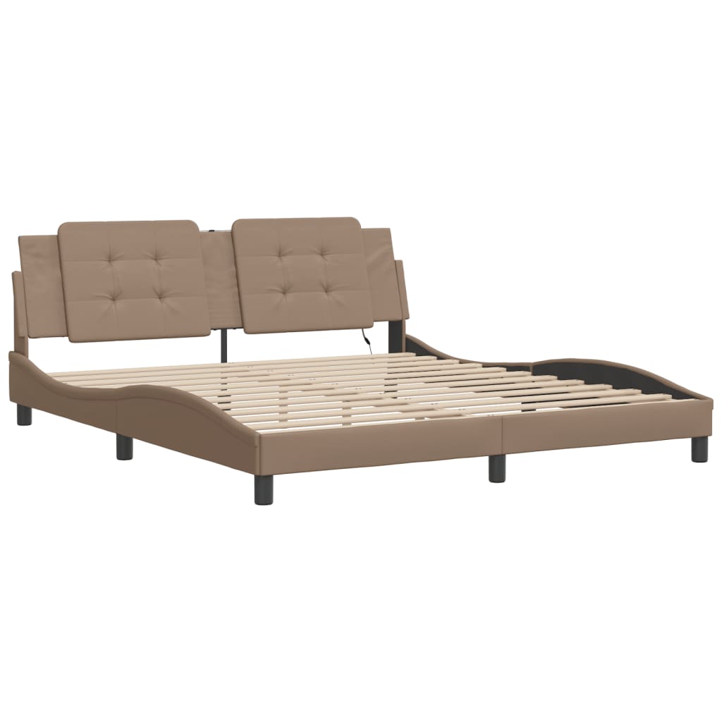 Giroletto con LED senza Materasso Zadar Cappuccino 180x200 cm | homemem39