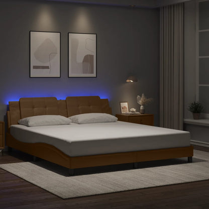 Giroletto con LED senza Materasso Zadar Cappuccino 180x200 cm | homemem39
