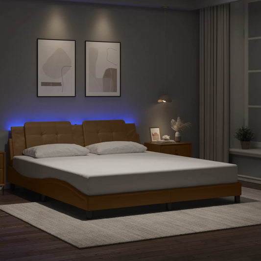 Giroletto con LED senza Materasso Zadar Cappuccino 180x200 cm