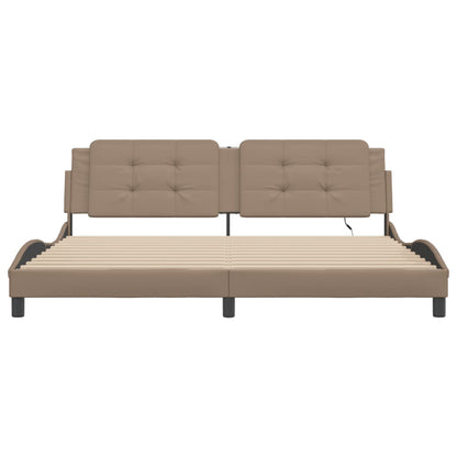 Giroletto con LED senza Materasso Zadar Cappuccino 200x200 cm - homemem39