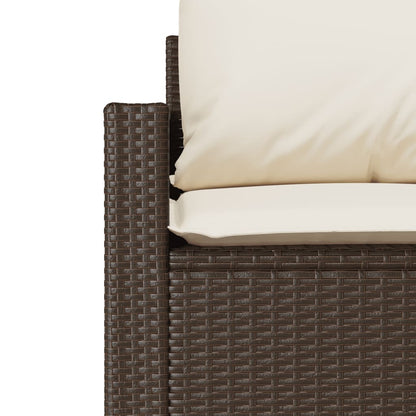 Set Divano da Giardino 6 pz con Cuscini Marrone in Polyrattan - homemem39