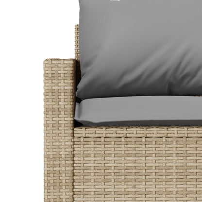 Set Divano da Giardino 6 pz con Cuscini Beige in Polyrattan - homemem39