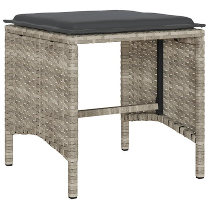 Set Divano da Giardino 6pz con Cuscini Grigio Chiaro Polyrattan | homemem39