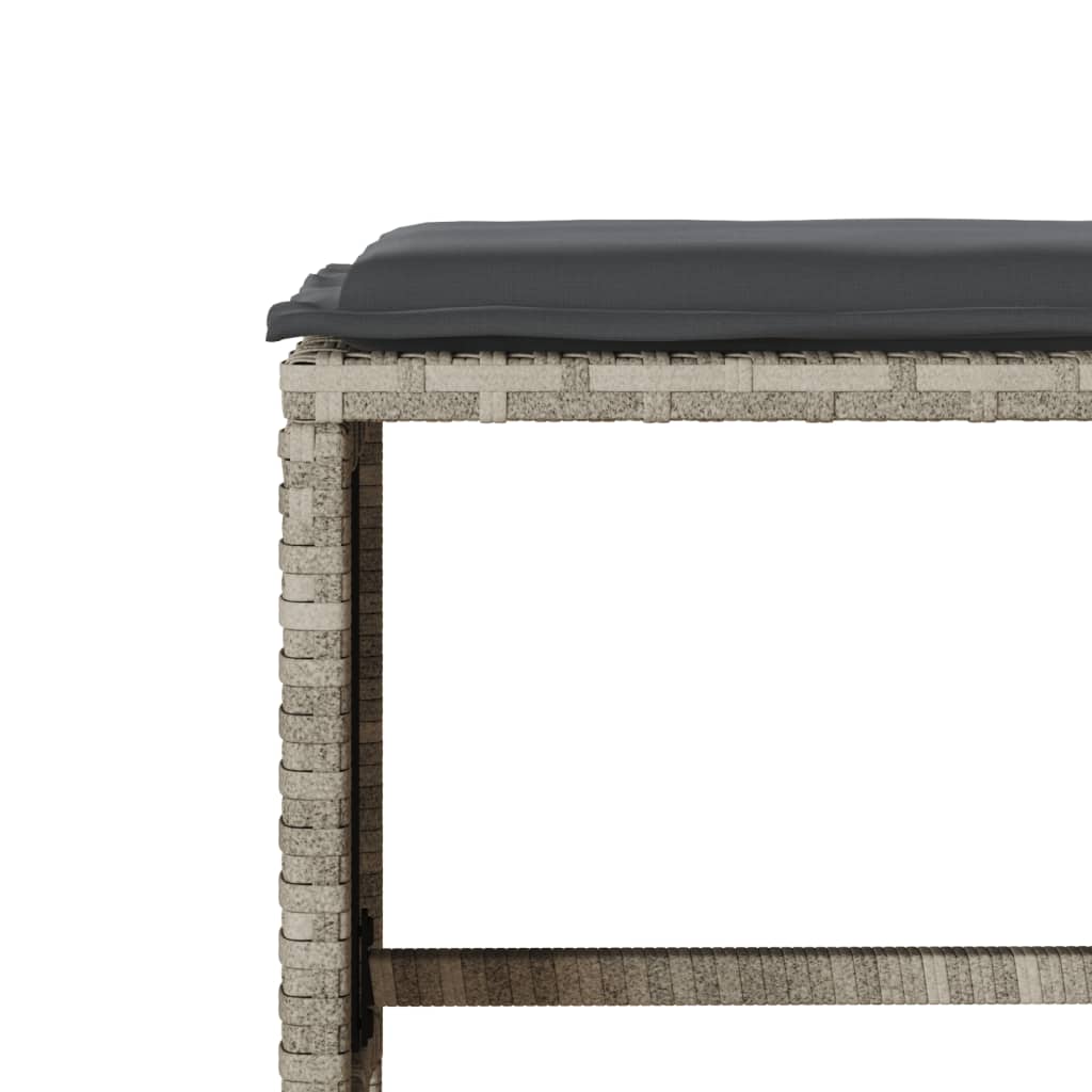 Set Divano da Giardino 6pz con Cuscini Grigio Chiaro Polyrattan | homemem39