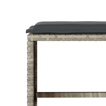 Set Divano da Giardino 6pz con Cuscini Grigio Chiaro Polyrattan | homemem39