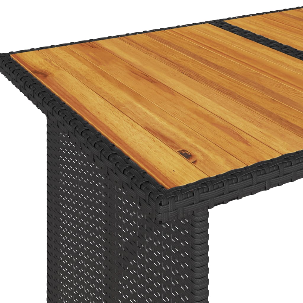 Set Divano da Giardino 6 pz con Cuscini Nero in Polyrattan | homemem39