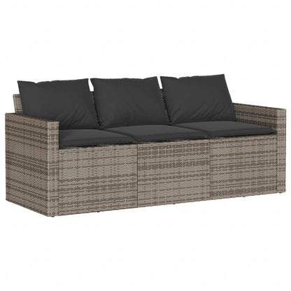 Set Divano da Giardino 6 pz con Cuscini Grigio in Polyrattan | homemem39