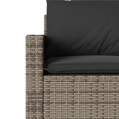 Set Divano da Giardino 6 pz con Cuscini Grigio in Polyrattan | homemem39