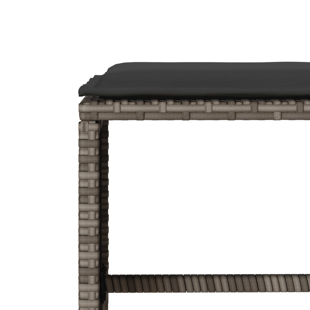 Set Divano da Giardino 6 pz con Cuscini Grigio in Polyrattan | homemem39