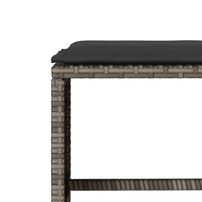 Set Divano da Giardino 6 pz con Cuscini Grigio in Polyrattan | homemem39