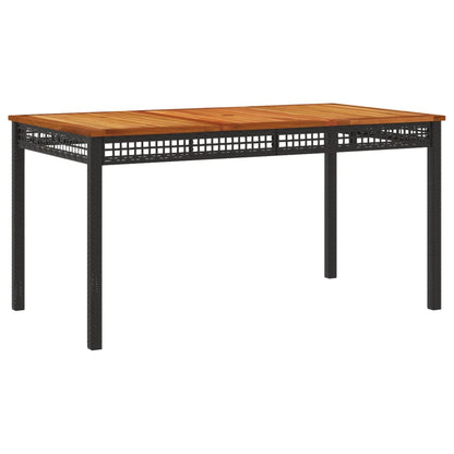Set da Pranzo da Giardino 5 pz Nero con Cuscini in Polyrattan | homemem39