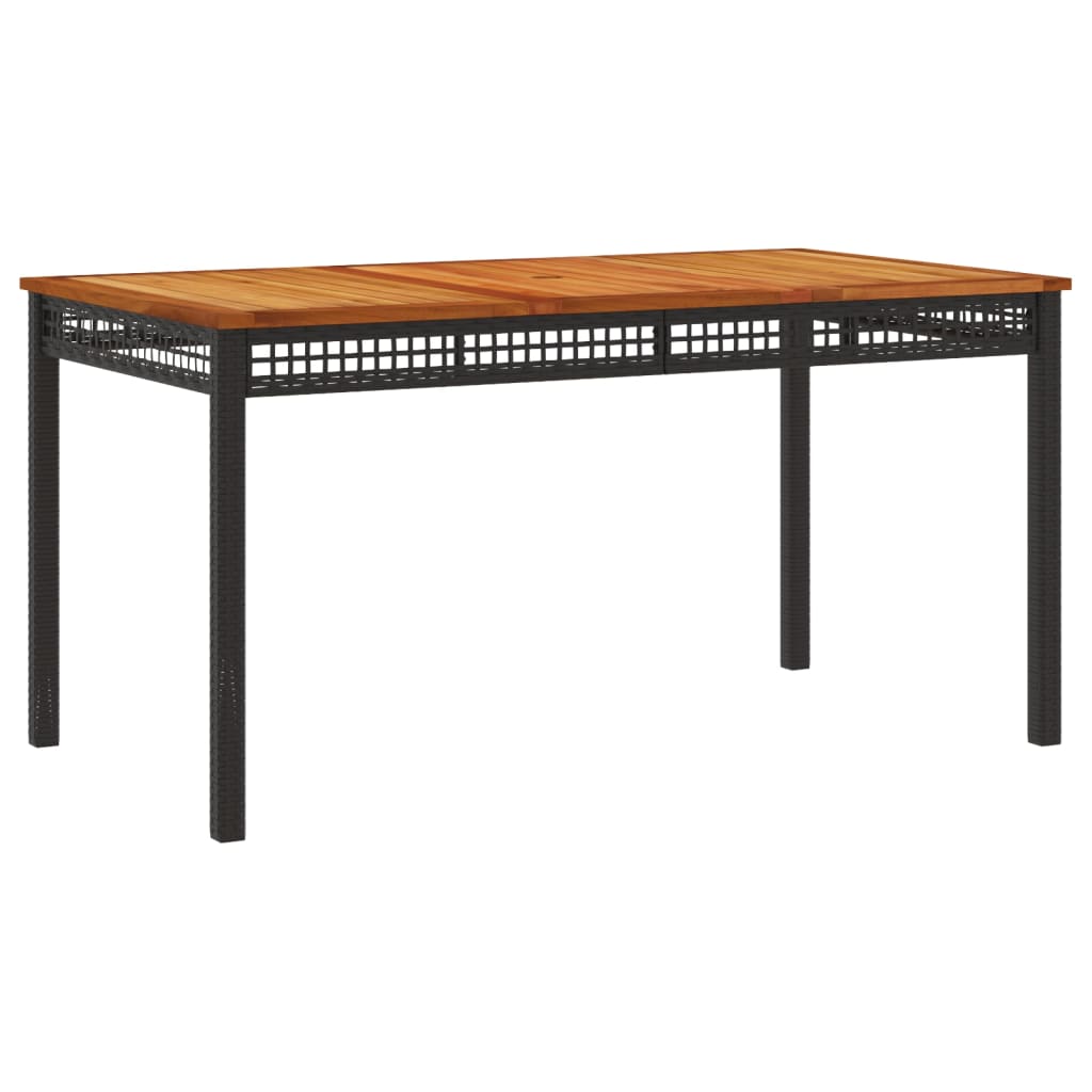 Set da Pranzo da Giardino 4 pz con Cuscini Nero in Polyrattan - homemem39