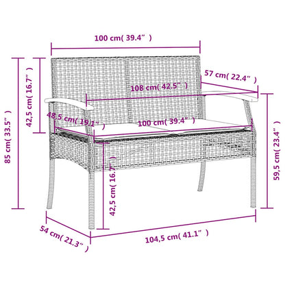 Set da Pranzo da Giardino 5 pz Nero con Cuscini in Polyrattan | homemem39