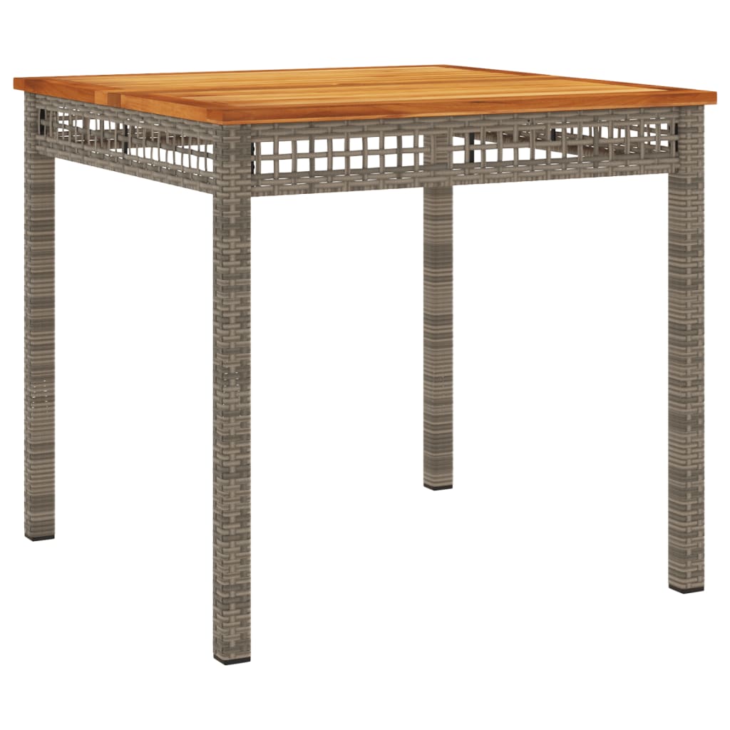 Set da Pranzo da Giardino 5 pz con Cuscini in Polyrattan Grigio - homemem39