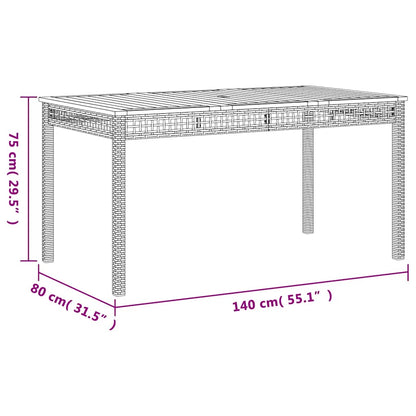 Set da Pranzo da Giardino 3 pz con Cuscini in Polyrattan Grigio | homemem39