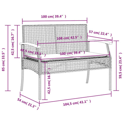 Set da Pranzo da Giardino 5 pz con Cuscini in Polyrattan Grigio | homemem39